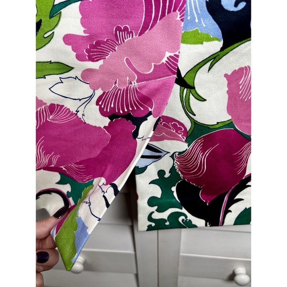 Talbots Floral Multicolor Lined Cotton Career Pencil Skirt Women's Size 10 - Picture 8 of 9